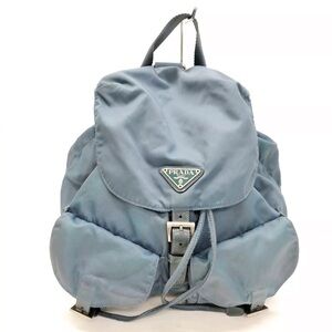 Prada Backpack Bag Blue Nylon